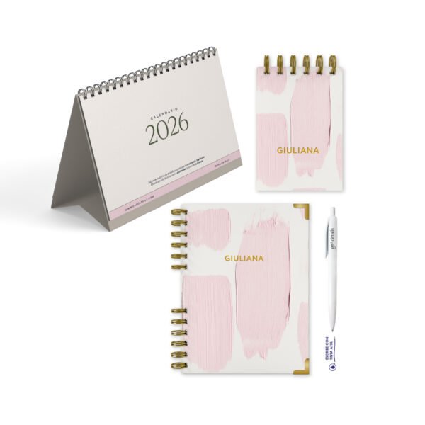 BRUSH ROSA - AGENDA + CARPITA + LIBRETA