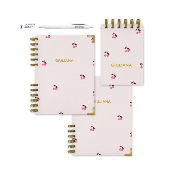 CHERRY - AGENDA + CUADERNO A5 + LIBRETA
