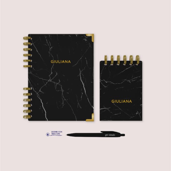 NEGRO - AGENDA + LIBRETA